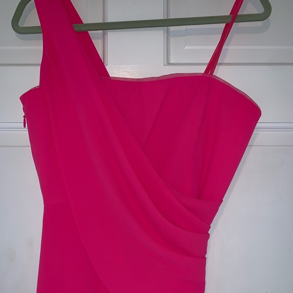 BCBG Kali One Shoulder Drape Gown - Picture 6 of 6